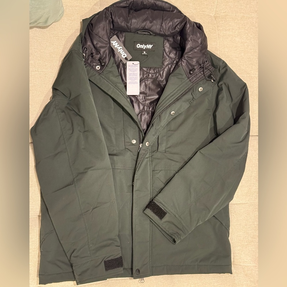 OnlyNY Green Fulton Quilted Parka - Small